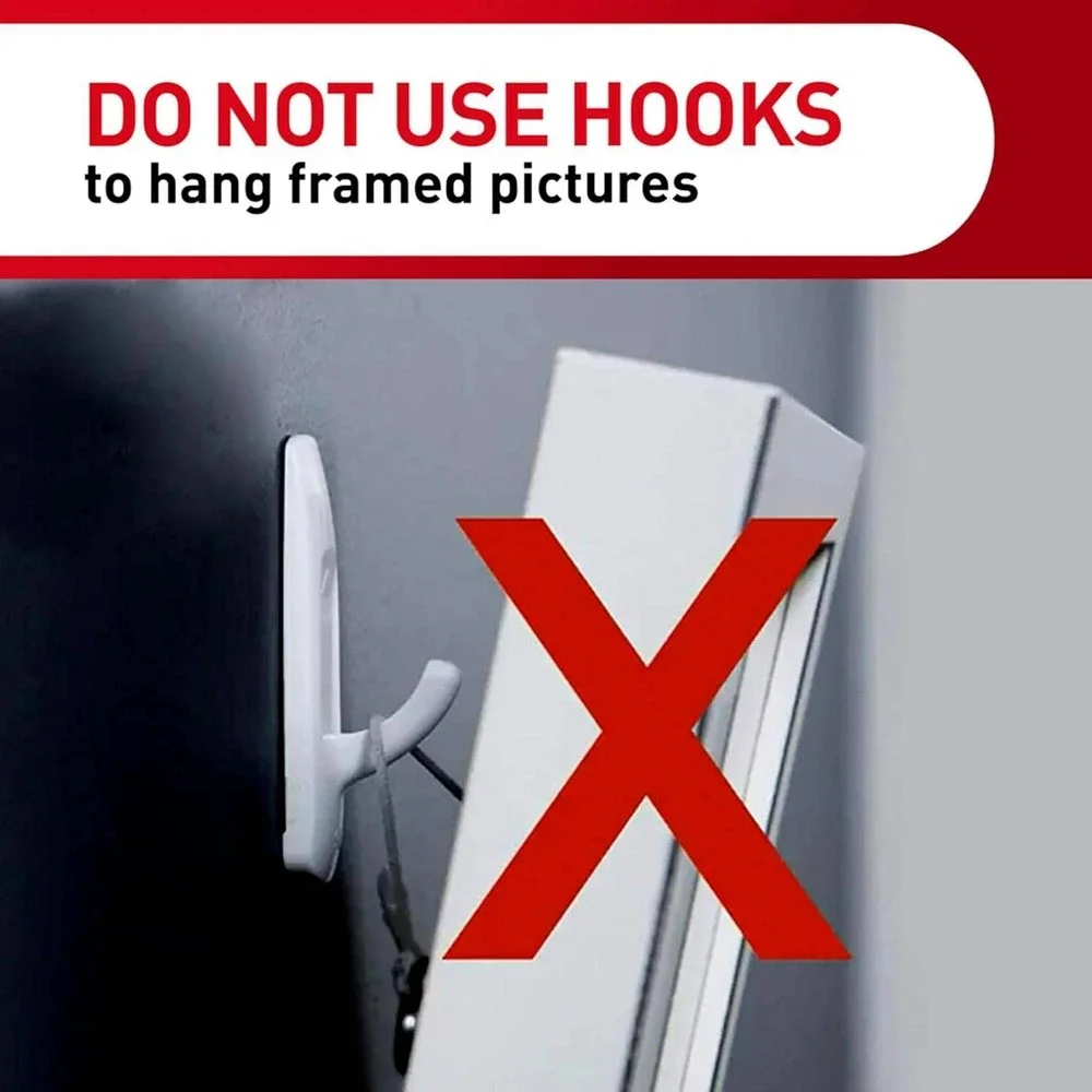 Set of 7 Command 5 lb Large Utility Hooks w/ 12 Strips, No Tools for Hanging, Or